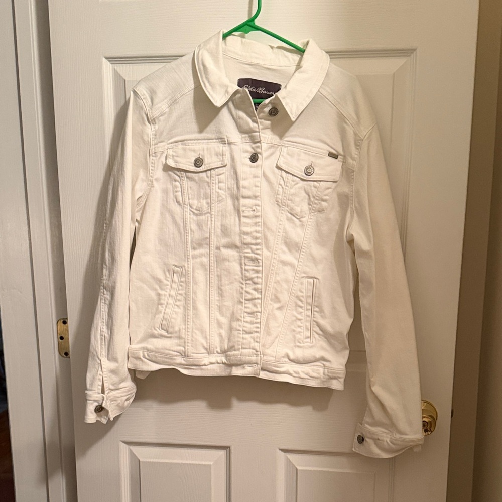 Eddie Bauer Cream Jean Jacket